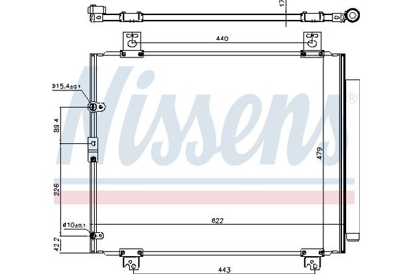 Nissens Συμπυκνωτής, σύστ. Κλιματισμού - 940625