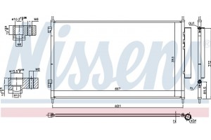 Nissens Συμπυκνωτής, σύστ. Κλιματισμού - 940811