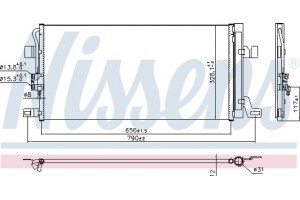 Nissens Συμπυκνωτής, σύστ. Κλιματισμού - 940827