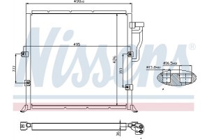 Nissens Συμπυκνωτής, σύστ. Κλιματισμού - 94157