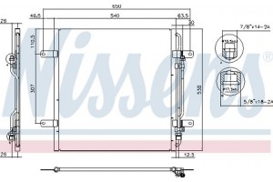 Nissens Συμπυκνωτής, σύστ. Κλιματισμού - 94337