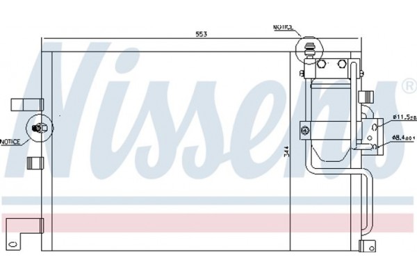 Nissens Συμπυκνωτής, σύστ. Κλιματισμού - 94504