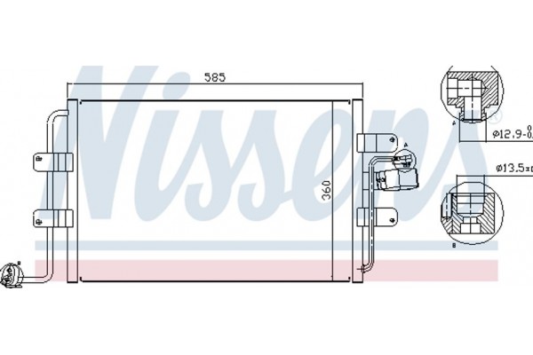 Nissens Συμπυκνωτής, σύστ. Κλιματισμού - 94522