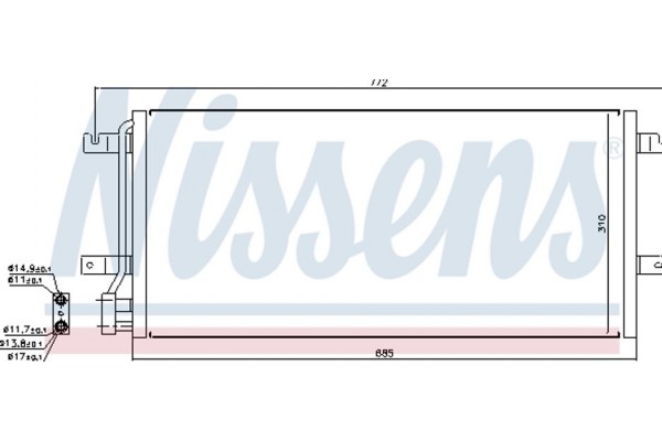 Nissens Συμπυκνωτής, σύστ. Κλιματισμού - 94524