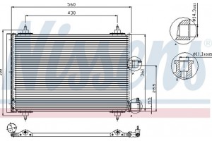 Nissens Συμπυκνωτής, σύστ. Κλιματισμού - 94542