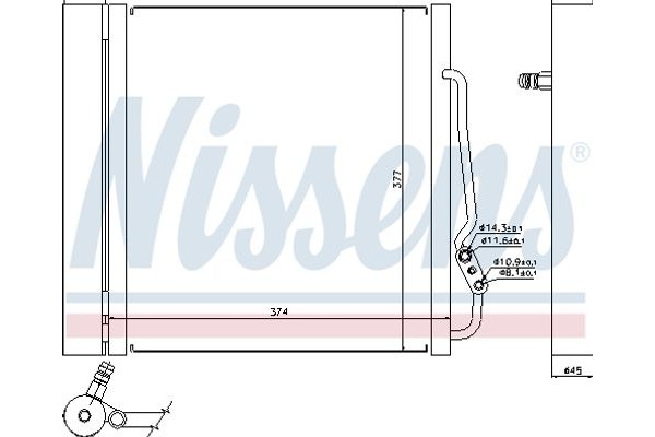 Nissens Συμπυκνωτής, σύστ. Κλιματισμού - 94543