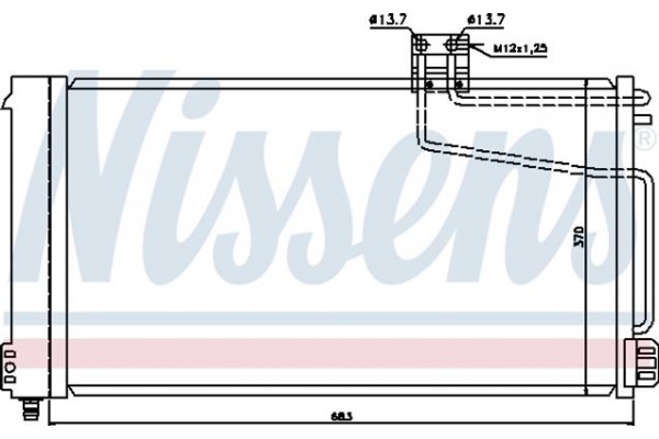 Nissens Συμπυκνωτής, σύστ. Κλιματισμού - 94544