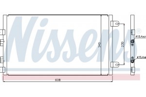 Nissens Συμπυκνωτής, σύστ. Κλιματισμού - 94552