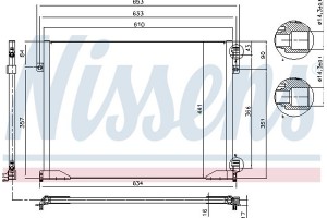 Nissens Συμπυκνωτής, σύστ. Κλιματισμού - 94671