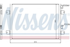 Nissens Συμπυκνωτής, σύστ. Κλιματισμού - 94673