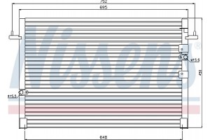 Nissens Συμπυκνωτής, σύστ. Κλιματισμού - 94677