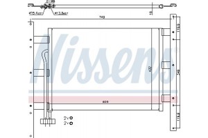 Nissens Συμπυκνωτής, σύστ. Κλιματισμού - 94682