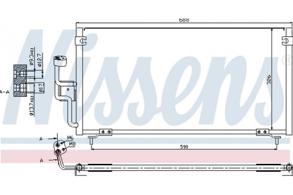 Nissens Συμπυκνωτής, σύστ. Κλιματισμού - 94702