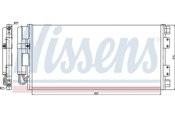Nissens Συμπυκνωτής, σύστ. Κλιματισμού - 94781