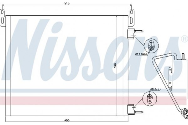 Nissens Συμπυκνωτής, σύστ. Κλιματισμού - 94805