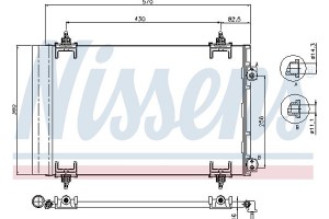 Nissens Συμπυκνωτής, σύστ. Κλιματισμού - 94826