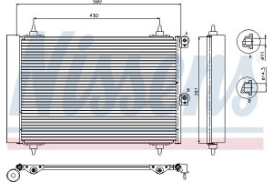 Nissens Συμπυκνωτής, σύστ. Κλιματισμού - 94870