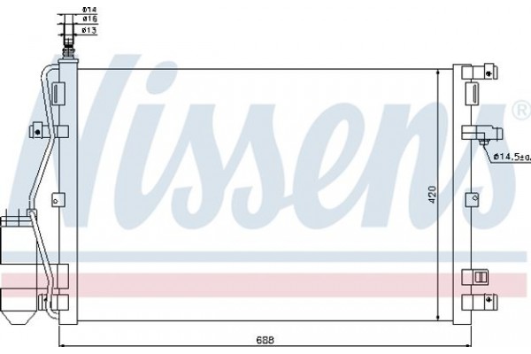 Nissens Συμπυκνωτής, σύστ. Κλιματισμού - 94937