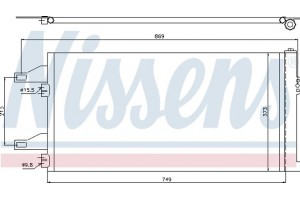 Nissens Συμπυκνωτής, σύστ. Κλιματισμού - 94985
