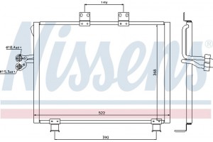 Nissens Συμπυκνωτής, σύστ. Κλιματισμού - 940017