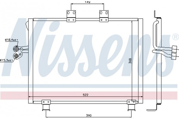Nissens Συμπυκνωτής, σύστ. Κλιματισμού - 940017