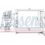 Nissens Συμπυκνωτής, σύστ. Κλιματισμού - 940404