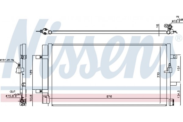 Nissens Συμπυκνωτής, σύστ. Κλιματισμού - 940453