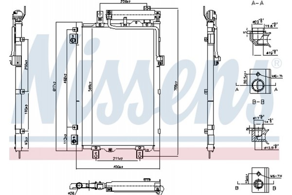 Nissens Συμπυκνωτής, σύστ. Κλιματισμού - 940833