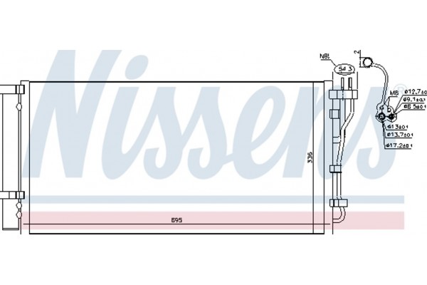 Nissens Συμπυκνωτής, σύστ. Κλιματισμού - 941132