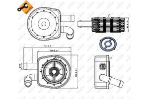Nrf Ψυγείο λαδιού, Λάδι Κινητήρα - 31297