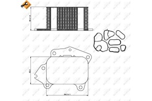Nrf Ψυγείο λαδιού, Λάδι Κινητήρα - 31333