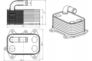 Nrf Ψυγείο λαδιού, Λάδι Κινητήρα - 31837