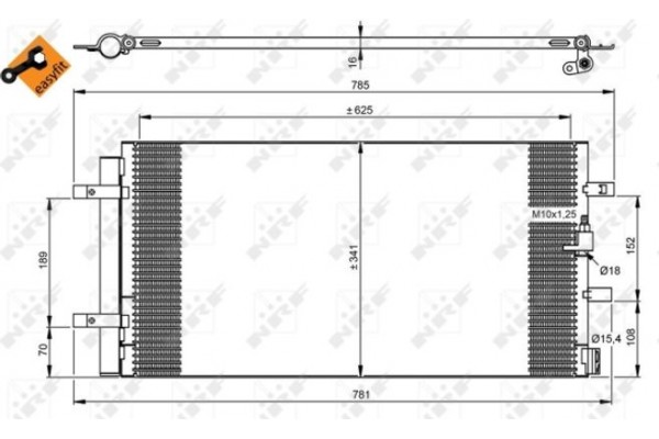 Nrf Συμπυκνωτής, σύστ. Κλιματισμού - 350046