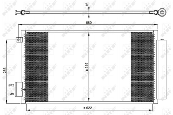 Nrf Συμπυκνωτής, σύστ. Κλιματισμού - 350061 Nrf Συμπυκνωτής, σύστ. Κλιματισμού - 350061