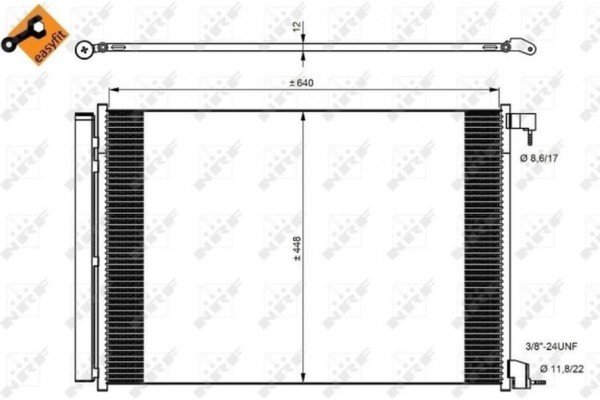 Nrf Συμπυκνωτής, σύστ. Κλιματισμού - 350082 Nrf Συμπυκνωτής, σύστ. Κλιματισμού - 350082