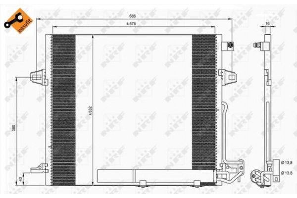 Nrf Συμπυκνωτής, σύστ. Κλιματισμού - 35618