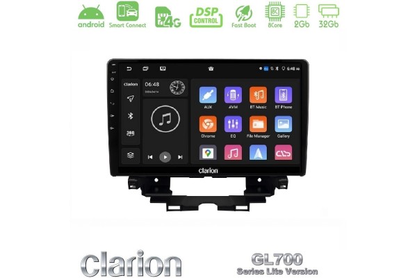 Clarion GL700 Lite Series 8Core Android Clarionos 2+32GB Renault Kangoo / Nissan Townstar Navigation Multimedia Tablet 10" Με Carplay & Android Auto