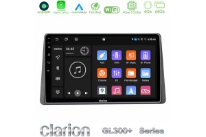 Clarion GL300+ Series 4Core Android11 4+64GBRenault Arkana 2019-> Navigation Multimedia Tablet 10"