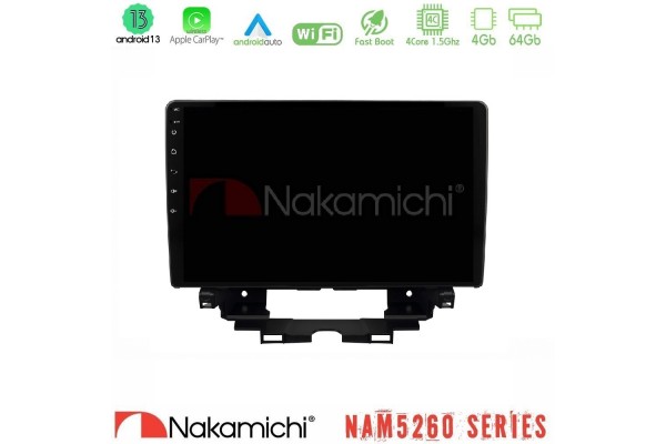Nakamichi NAM5260 Series 4Core Android13 4+64GB Renault Kangoo / Nissan Townstar Navigation Multimedia Tablet 10" Με Carplay & Android Auto
