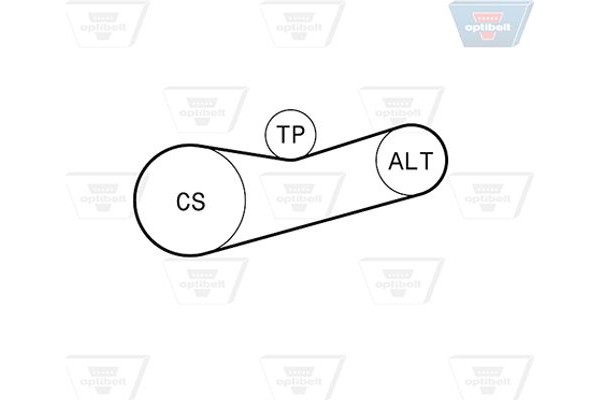 Optibelt Σετ Ιμάντων poly-V - 6 Pk 1180KT2