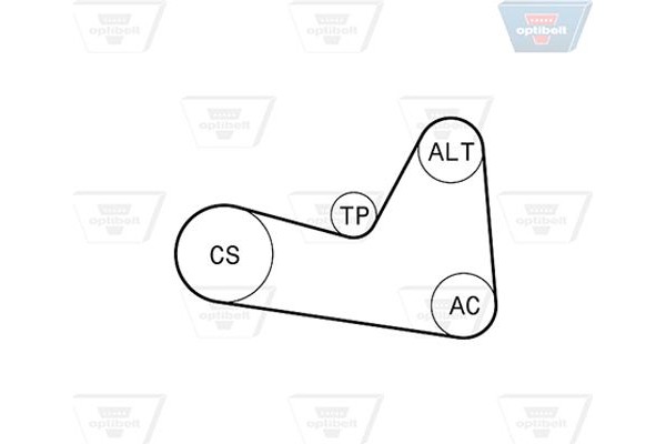 Optibelt Σετ Ιμάντων poly-V - 6 Pk 1200KT1