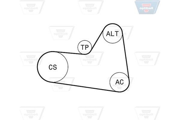 Optibelt Σετ Ιμάντων poly-V - 6 Pk 1710KT1