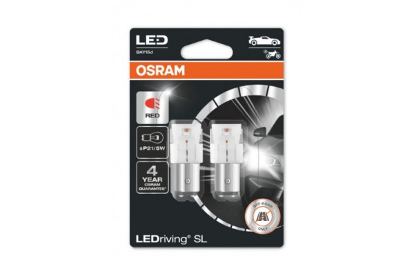 Osram P21/5W LEDriving SL Κόκκινο 12V 7528DRP-02B