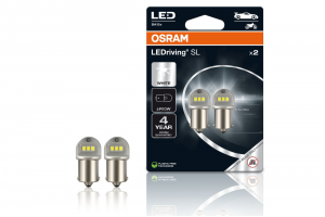 Osram Ledriving SL R10W - Λάμπες LED BA15s Ψυχρό Λευκό 6000K 12V - 2 τεμ - 5008DWP-2BL