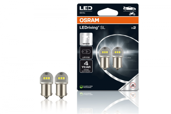 Osram Ledriving SL R10W - Λάμπες LED BA15s Ψυχρό Λευκό 6000K 12V - 2 τεμ - 5008DWP-2BL