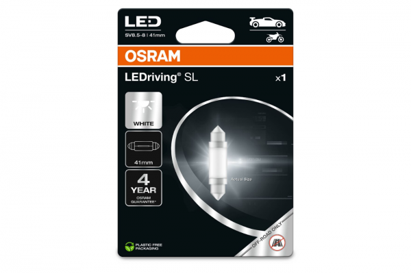 OSRAM LEDriving SL C5W - Λάμπα LED Festoon 41mm Ψυχρό Λευκό 6000K 12V - 1 τεμ - 6413DWP-1BL