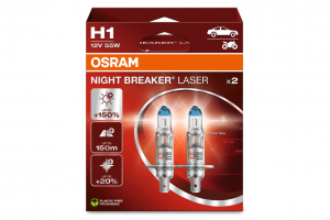 Osram Night Breaker Laser H1 12V 55W 64150NL-2HB – 2 τεμ.