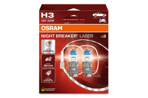 Osram Night Breaker Laser H3 12V 55W 64151NL-2HB – 2 τεμ