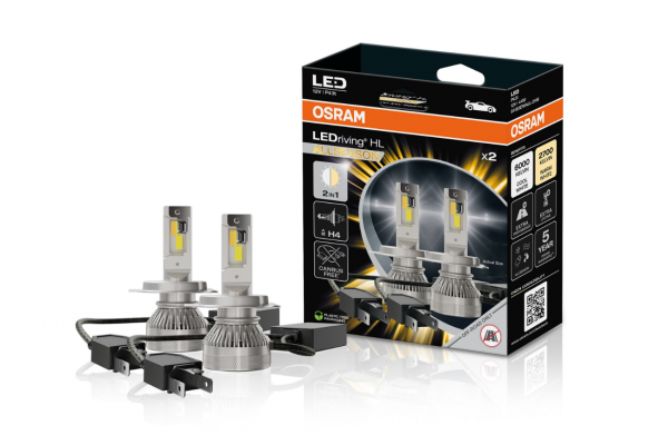 Osram Ledriving HL Allseason H4 - Σετ Λάμπες LED Με Εναλλαγή Χρώματος 6000K/2700K 12V - 2 τεμ - 64193DWALL-2HB