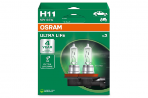 Osram Halogen H11 Ultra Life 64211ULT 12V 55W PGJ19‑2 – 2 Τεμ